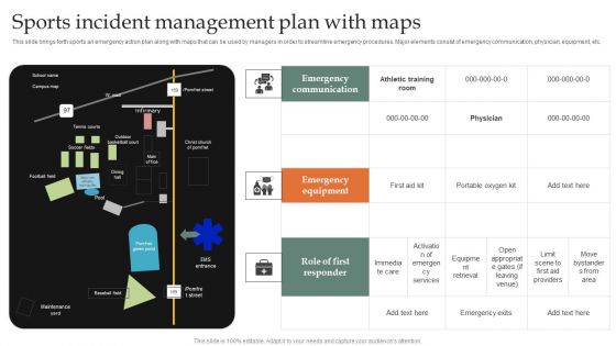 Sports Incident Management Plan With Maps Demonstration PDF