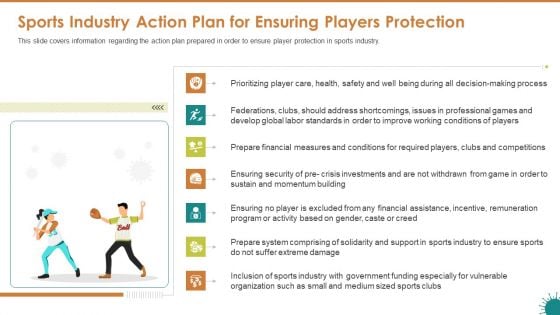 Sports Industry Action Plan For Ensuring Players Protection Template PDF