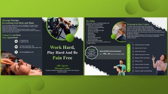 Sports Massage Brochure PPT Template