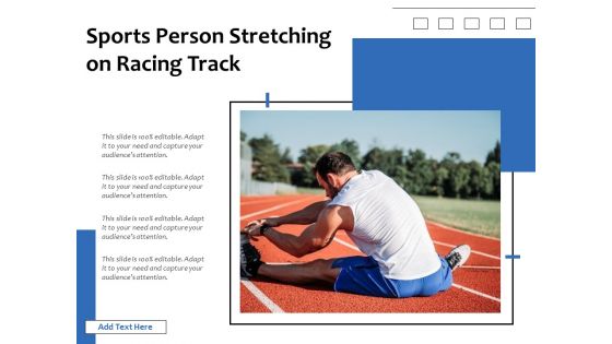 Sports Person Stretching On Racing Track Ppt PowerPoint Presentation Styles Visuals PDF