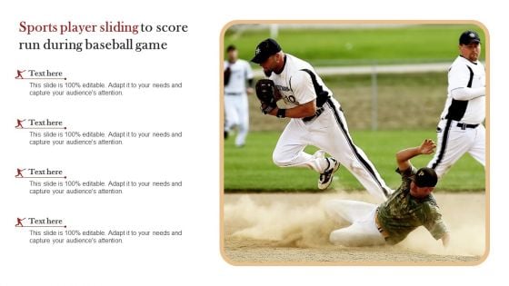 Sports Player Sliding To Score Run During Baseball Game Professional PDF
