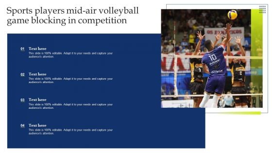 Sports Players Mid Air Volleyball Game Blocking In Competition Formats PDF