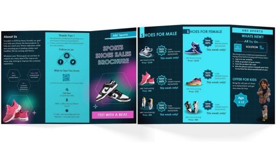 Sports Shoes Sales Brochure Trifold