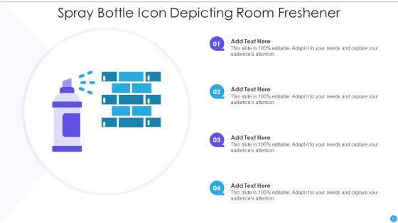 Spray Bottle Icon Ppt PowerPoint Presentation Complete Deck With Slides