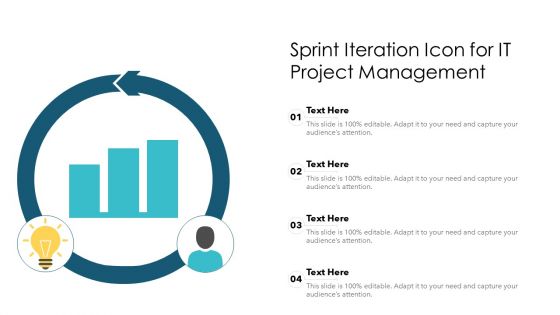 Sprint Iteration Icon For IT Project Management Ppt PowerPoint Presentation Icon Infographic Template PDF