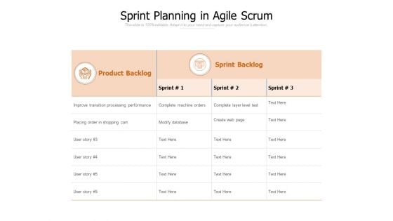 Sprint Planning In Agile Scrum Ppt PowerPoint Presentation Professional Clipart