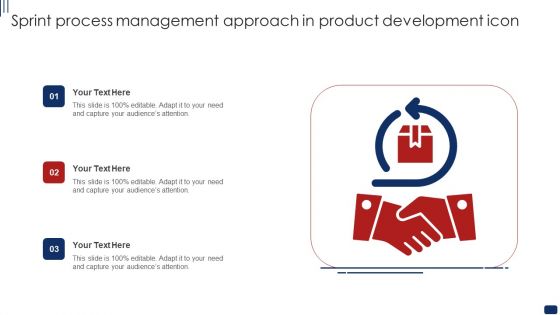 Sprint Process Management Approach In Product Development Icon Ppt Infographics Professional PDF