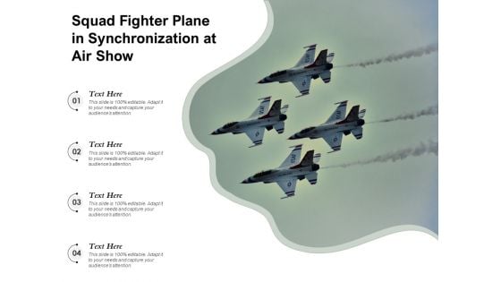 Squad Fighter Plane In Synchronization At Air Show Ppt PowerPoint Presentation File Images PDF