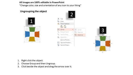 Square Diagram With Four Icons Powerpoint Template