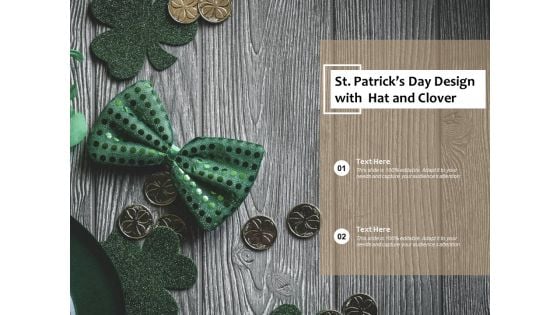 St Patricks Day Design With Hat And Clover Ppt Powerpoint Presentation Styles Background