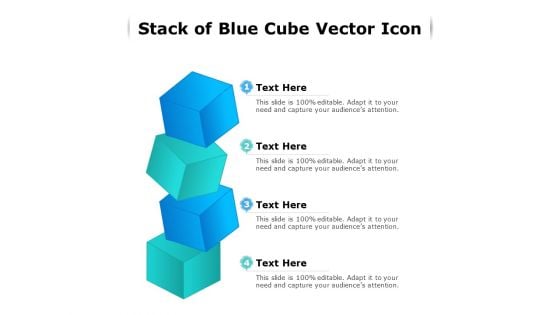 Stack Of Blue Cube Vector Icon Ppt PowerPoint Presentation File Format PDF