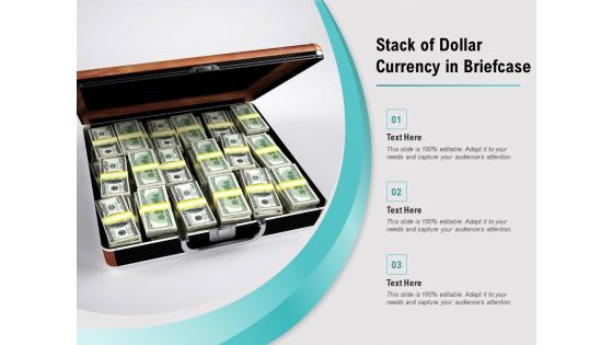 Stack Of Dollar Currency In Briefcase Ppt PowerPoint Presentation File Summary PDF