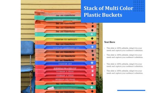 Stack Of Multi Color Plastic Buckets Ppt PowerPoint Presentation Professional Tips PDF