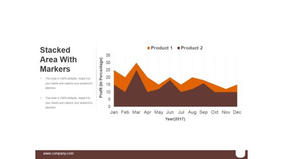 Stacked Area With Markers Ppt PowerPoint Presentation Icon