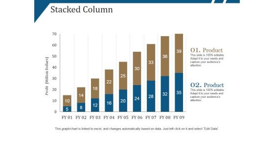 Stacked Column Ppt PowerPoint Presentation Outline Sample