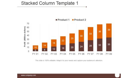 Stacked Column Template 1 Ppt PowerPoint Presentation Ideas