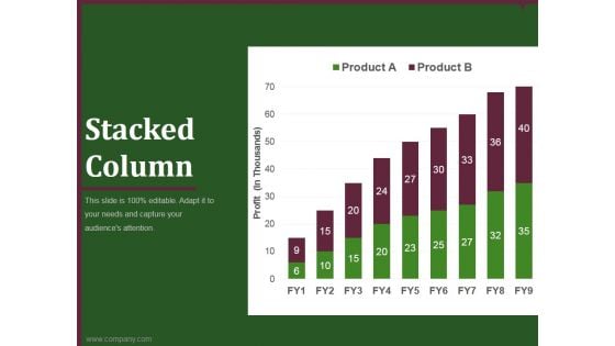 Stacked Column Template 1 Ppt PowerPoint Presentation Slide Stacked Column Template 1 Ppt PowerPoint Presentation Slide