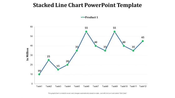 Stacked Line Chart Free PowerPoint Slide