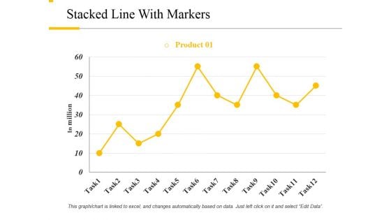 Stacked Line With Markers Ppt PowerPoint Presentation Icon Themes