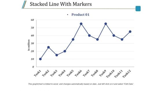 Stacked Line With Markers Ppt PowerPoint Presentation Infographic Template Graphics Example