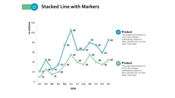 Stacked Line With Markers Ppt PowerPoint Presentation Infographics Format