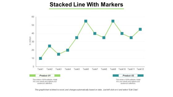 Stacked Line With Markers Ppt PowerPoint Presentation Pictures Background Designs