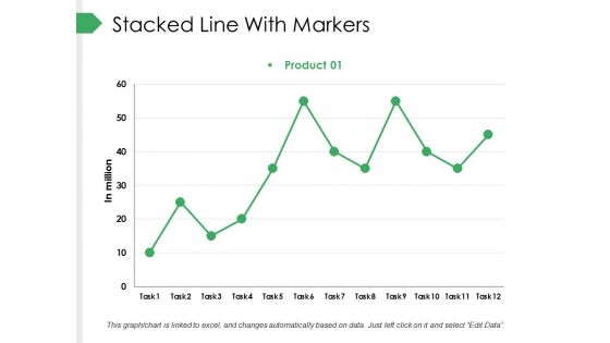 Stacked Line With Markers Ppt PowerPoint Presentation Pictures Design Templates