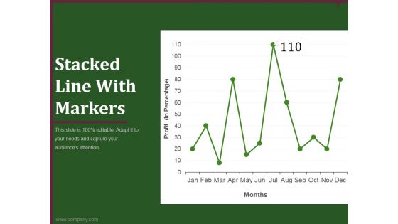 Stacked Line With Markers Template 1 Ppt PowerPoint Presentation Deck