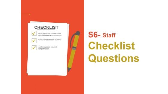 Staff Checklist Questions Ppt PowerPoint Presentation Ideas Graphics Download