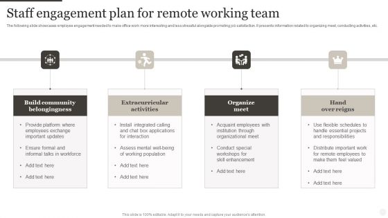 Staff Engagement Plan For Remote Working Team Microsoft PDF Staff Engagement Plan For Remote Working Team Microsoft PDF