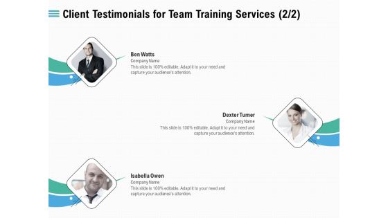 Staff Engagement Training And Development Client Testimonials For Team Training Services Planning Download PDF Staff Engagement Training And Development Client Testimonials For Team Training Services Planning Download PDF
