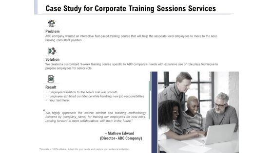 Staff Engagement Training And Development Proposal Case Study For Corporate Training Sessions Services Rules PDF