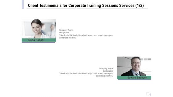 Staff Engagement Training And Development Proposal Client Testimonials For Corporate Training Sessions Services Teamwork Topics PDF