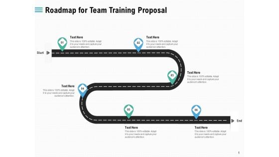 Staff Engagement Training And Development Roadmap For Team Training Proposal Mockup PDF