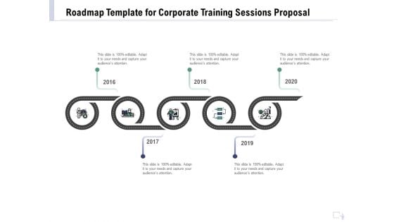 Staff Engagement Training And Development Roadmap Template For Corporate Training Sessions Proposal Pictures PDF