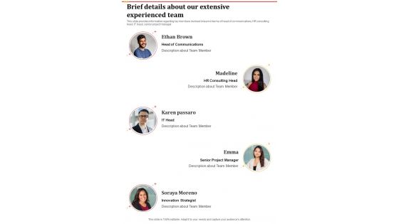 Staff Privilege Administration Brief Details About Our Extensive One Pager Sample Example Document Staff Privilege Administration Brief Details About Our Extensive One Pager Sample Example Document