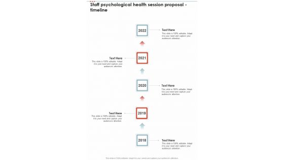 Staff Psychological Health Session Proposal Timeline One Pager Sample Example Document Staff Psychological Health Session Proposal Timeline One Pager Sample Example Document