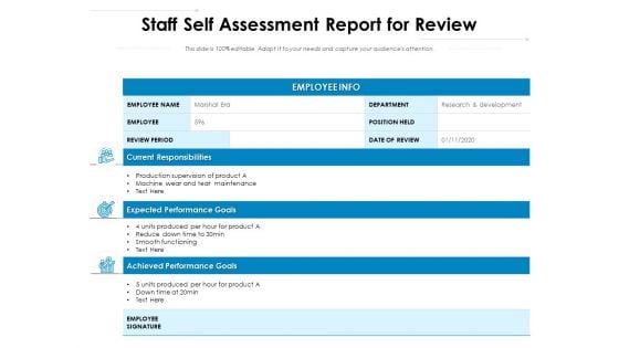 Staff Self Assessment Report For Review Ppt PowerPoint Presentation File Influencers PDF Staff Self Assessment Report For Review Ppt PowerPoint Presentation File Influencers PDF