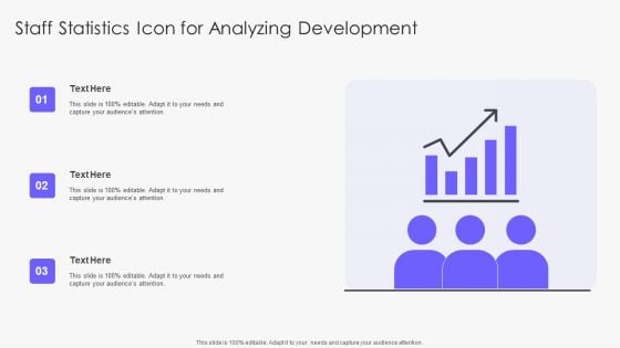 Staff Statistics Icon For Analyzing Development Elements PDF