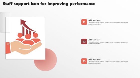 Staff Support Icon For Improving Performance Summary PDF