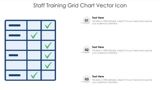 Staff Training Grid Chart Vector Icon Ppt PowerPoint Presentation File Background PDF