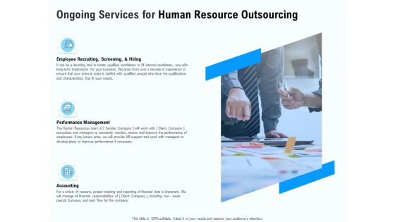 Staffing Offshoring Proposal Ongoing Services For Human Resource Outsourcing Guidelines PDF