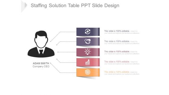 Staffing Solution Table Ppt Slide Design