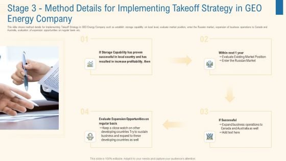 Stage 3 Method Details For Implementing Takeoff Strategy In Geo Energy Company Introduction PDF