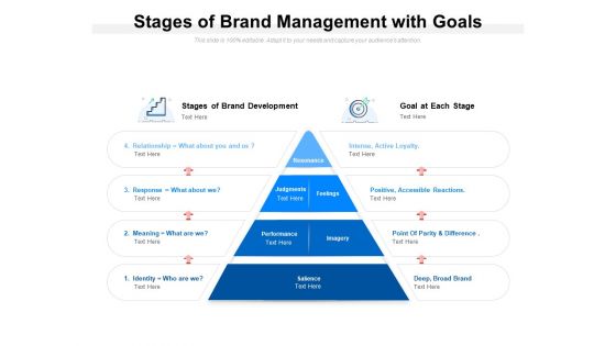 Stages Of Brand Management With Goals Ppt PowerPoint Presentation Professional Maker