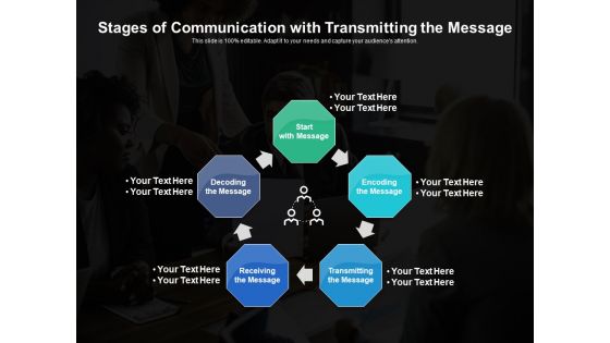 Stages Of Communication With Transmitting The Message Ppt PowerPoint Presentation Gallery Inspiration PDF