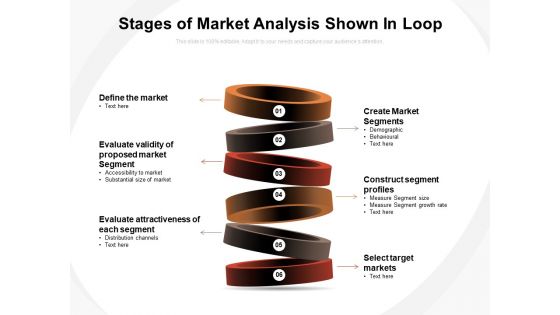 Stages Of Market Analysis Shown In Loop Ppt PowerPoint Presentation Portfolio Graphics Template PDF