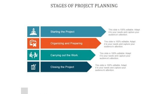 Stages Of Project Planning Ppt PowerPoint Presentation Icon