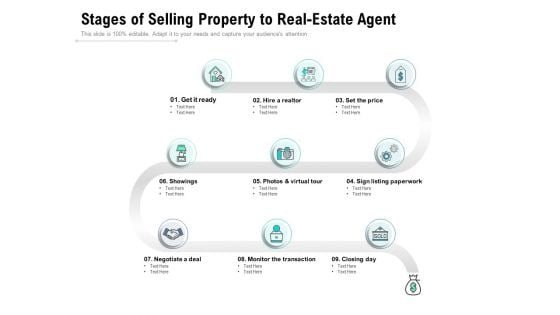 Stages Of Selling Property To Real Estate Agent Ppt PowerPoint Presentation File Introduction PDF