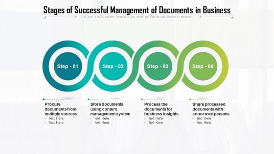 Stages Of Successful Management Of Documents In Business Information PDF Stages Of Successful Management Of Documents In Business Information PDF